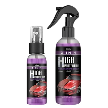 3In1 Hitro Premaz High Protection Spray za Sijaj Oklep Keramični Avtomobila, Pranje Avtomobilov Ščit Premaz Čiščenje Nano Poliranje Barva Voska
