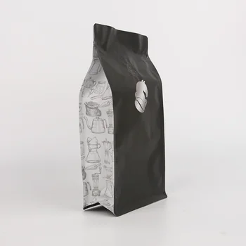 Prilagodite izdelek、mat tisk kvadratnih večino zadrgo aluminijasto folijo ravno dno kave vrečko in logotip