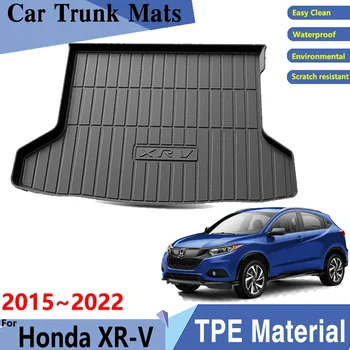 Prtljažniku avtomobila Mat TPE Material za Honda XRV XR-V VEZEL SSF MNV 2015~2022 Enostavno Čiščenje Avto Zadaj Tovorni Pladenj Prtljažnik Zadaj Blazine, Dodatki