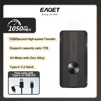 EAGET M30 Prenosni Zunanji SSD Tip-C 3.2 Gen2 1TB 512G 2tb 1050MB/s Trdi Disk Prenosni ssd Disk Za Prenosnik