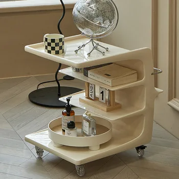 Gibljivi postelji kabinet ins krema slog majhno mizico