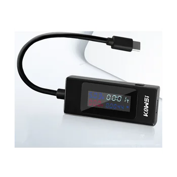 KOWSI KWS-065C Tip-C USB-C 4-30V Napetosti, Merilnik Časa Ampermeter Digitalni Monitor USB Polnilnik Tester Moči Meter