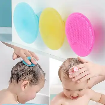 Baby Silikonski Šampon Krtačo Za Kopanje Dojenčka Mehko Večfunkcijsko Tuš, Čopiči Otroci Otrok Lasišča In Masaža Obraza Ščetka Za Čiščenje