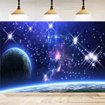 Galaxy Fotografija Ozadje Zvezde, Nebo Temno Modra Obroba Glitters Zvezde Vijolično Ozadje Plakat, Banner Zemlje Rekvizitov, Foto Studio
