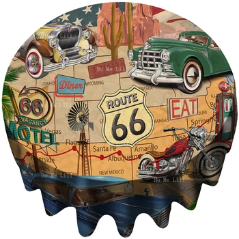 Vintage Route 66 Prijavite Letnik Arizona Motocikla Plakat Klasično Kolo Klub