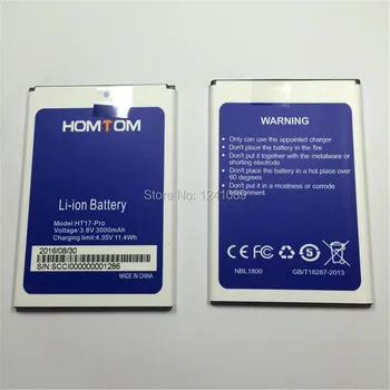 100% original baterija HOMTOM HT17/HT17 pro baterijo 3000mAh Originalne kakovosti Mobilni telefon baterija Original kakovosti