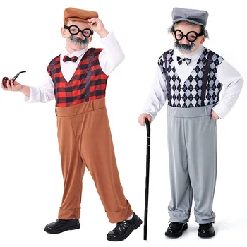 Fantje, Starejši Dedek Cosplay Kostume Dan Otrok Fazi Dedek Kostum Obleko