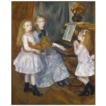 Ročno poslikane visoka kakovost reprodukcije Hčere Catulle Mendes s Pierre-Auguste Renoir slika slikarstvo na platno