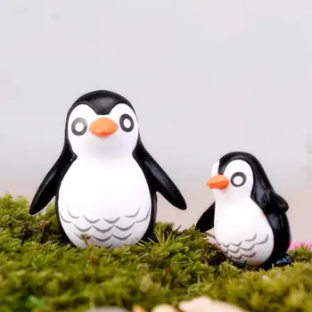5pcs/veliko Miniature Obrti Pravljice Vrt Mini Smolo Pingvin Model Palčki Dekoracijo Moss Terarija Figurice
