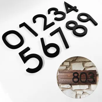 3D Digitalni Doorplate Število Ploščo Gospodinjski Digitalno hišno Številko Hotel Število Tablice Kovinske Digitalne Signalizacije