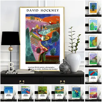 David Hockney Muzejsko Razstavo Plakatov, Garrowby Hill Oljno Sliko, Hockney Plavati Bazen Umetniške Grafike, Popoldne Plavanje Wall Art