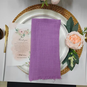 2 ducat sivke brisače poročno dekoracijo mariage boheme violet bombaž guaze plenice