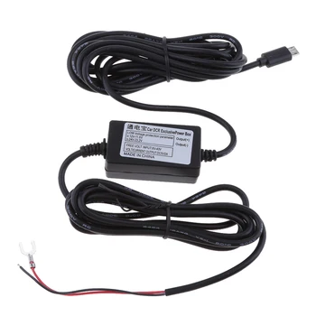 Micro USB Trde Žice, Avto Polnilec Kabel 12V Komplet-35V na 5V za Dash Kamere, GPS Avto DVR Moč 3,5 m