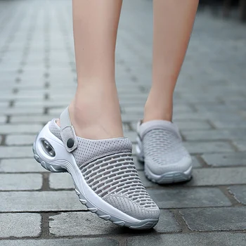 Ženske Čevlje Priložnostne Povečanje Blazine Sandali Non-slip Platformo Sandali Za Dihanje Očesa Prostem Hojo Copate