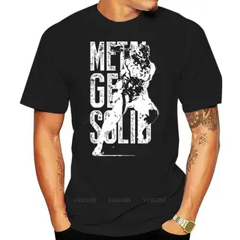 Moški t-majice črne Impressionante Metal Gear Solid Magliette Collare Rotondo Ragazzo bombaž majica Camicette t-shirt Alla Moda