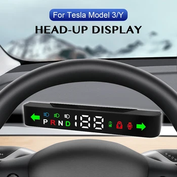 Merilnik Hitrosti Svetlobe Vrata Prestavno Zavorne Spremljanje Kazalnika Avto Head Up Display Digitalni Alarm Za Tesla Model 3 Y 2016-2023