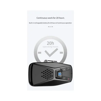 Bluetooth Car Kit, Prostoročno Zvočnik Brezžični Bluetooth z Mikrofonom 5.0 Samodejno Zaustavitev in Auto Connect