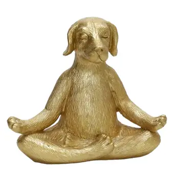 Smole Pes Odlikovanje Zlati Pes Dekor Meditacija Živalskih Figur Za Mizo In Jedilno Mizo Nočno Omarico Pohištvo Okraski
