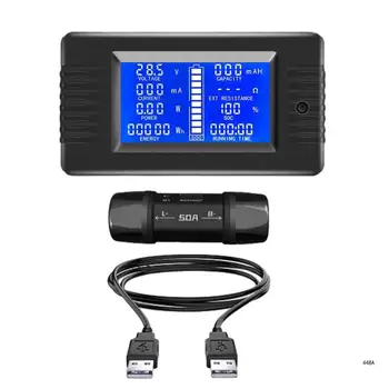 8-120V Tester za Baterije Baterije Detektor Monitor Diagnostični Tester Porabo Energije Analyzer LCD-Zaslon