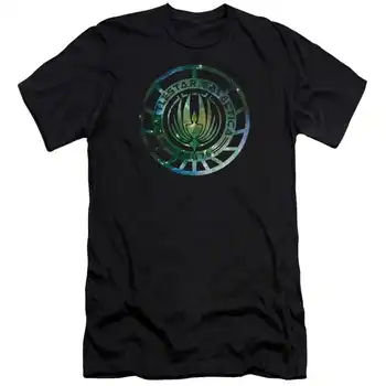 Battlestar Galactica Galaxy Emblem - Moške Premium in Slim Fit Majica s kratkimi rokavi