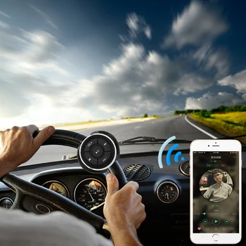 Motorno kolo Kolo Bluetooth Medijev Glasnosti Gumb Za IOS Android Telefon Tablični Avto Volan Brezžično Daljinsko upravljanje