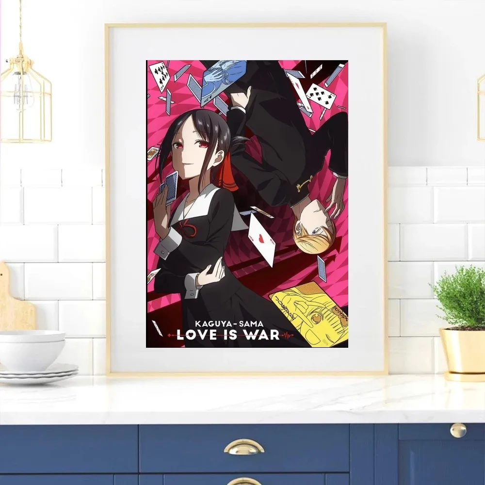 Anime Kaguya-sama Ljubezen Je Vojna Plakat Plakat Stenske Slike Za Dnevni Sobi Pade Dekor 1