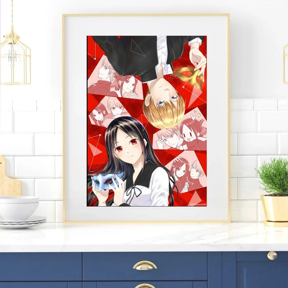 Anime Kaguya-sama Ljubezen Je Vojna Plakat Plakat Stenske Slike Za Dnevni Sobi Pade Dekor 5