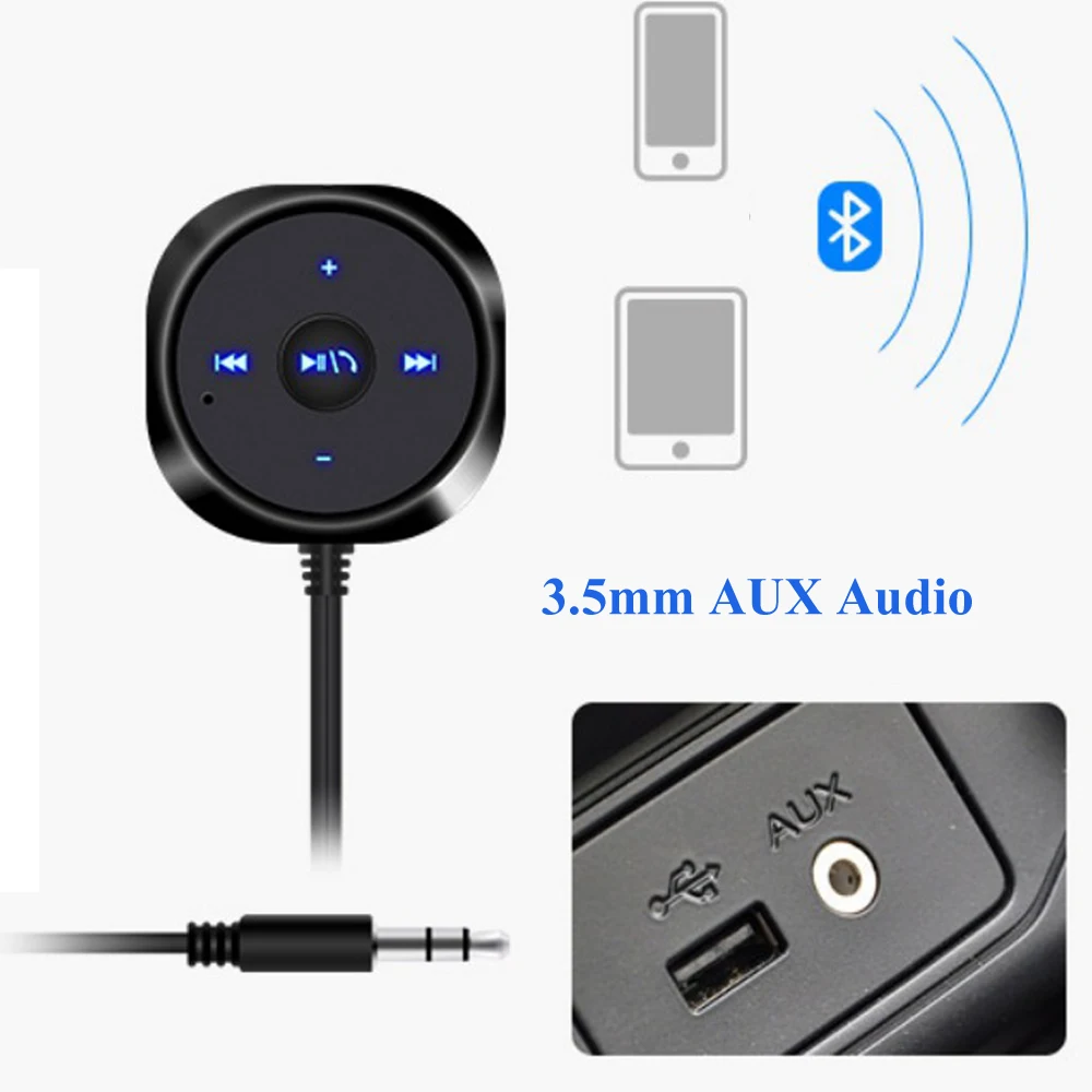 Bluetooth Audio Sprejemnik Prostoročno Zvočnik Komplet Mp3 Aux 5V 2.1 Usb Avto Polnilec 2