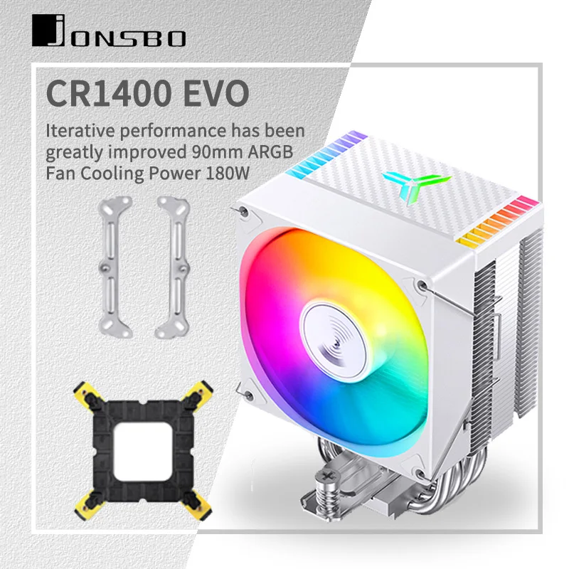JONSBO CR1400 EVO CPU Hladilnik 4 Toplotne Cevi ARGB PWM Processador Zračnega Hladilnika za LGA1700 1200 115X AM4 AM5 0