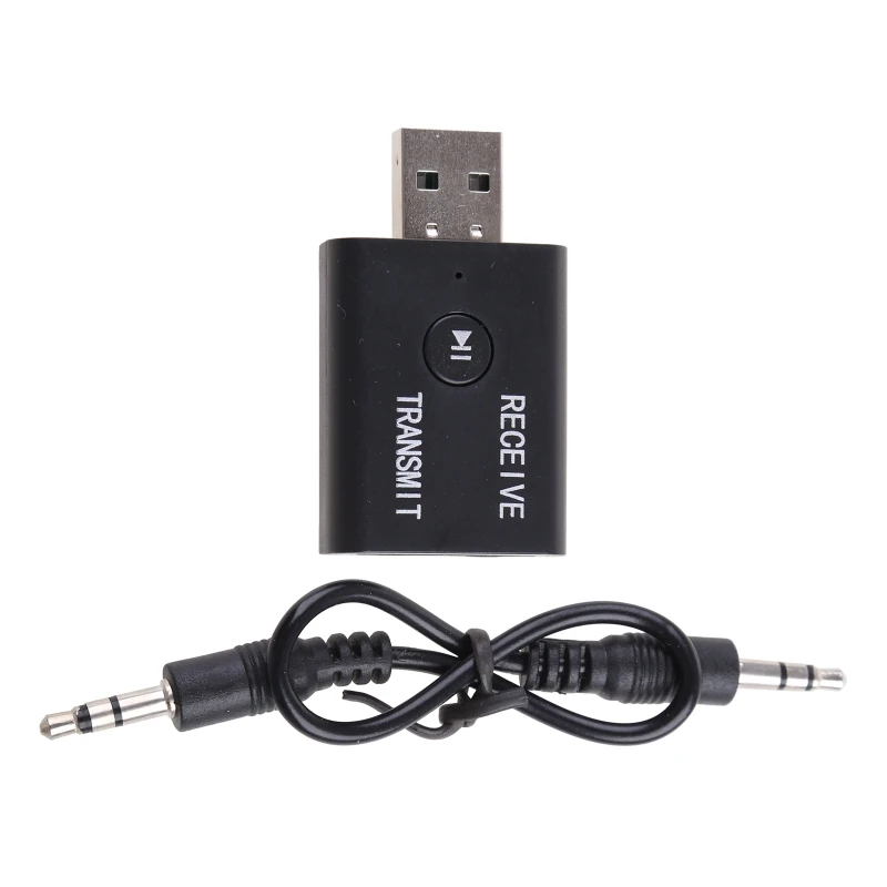 USB 2 v 1 Adapter Bluetooth, združljiva Oddajnik Sprejemnik Brezžični Avto Eno-Gumb za Preklop Glasbe Radio Dropship 1