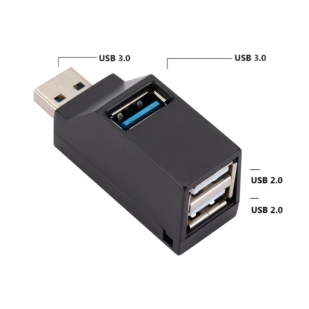 USB 3.0 /2.0 HUB Podaljšek Adapter Mini Splitter 3 Vrata Visoke Hitrosti, U Disk Reader za Prenosni RAČUNALNIK Macbook Mobilni Telefon Dodatki 0