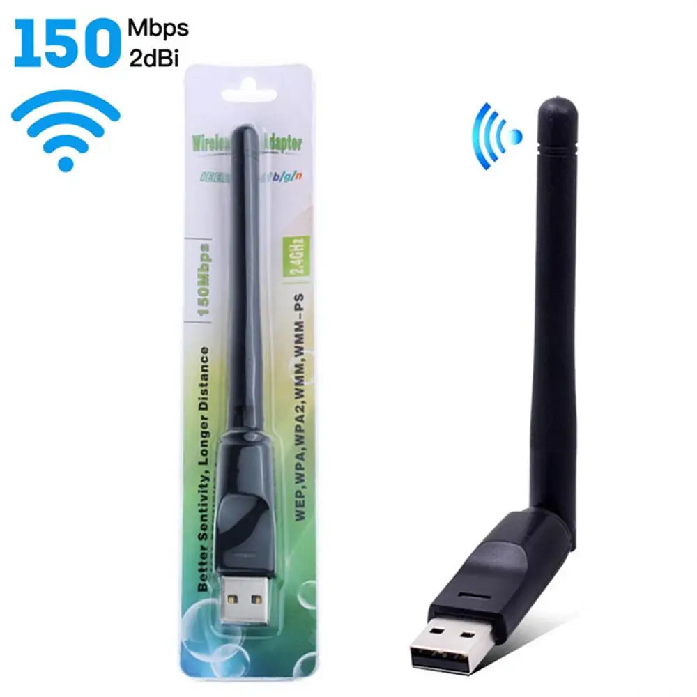 USB Wifi Adapter 150Mbps 2.4 G Antena, USB 802.11 n/g/b Ethernet -fi Dongle Usb, Lan, Brezžična Omrežna Kartica PC Wifi Sprejemnik 3