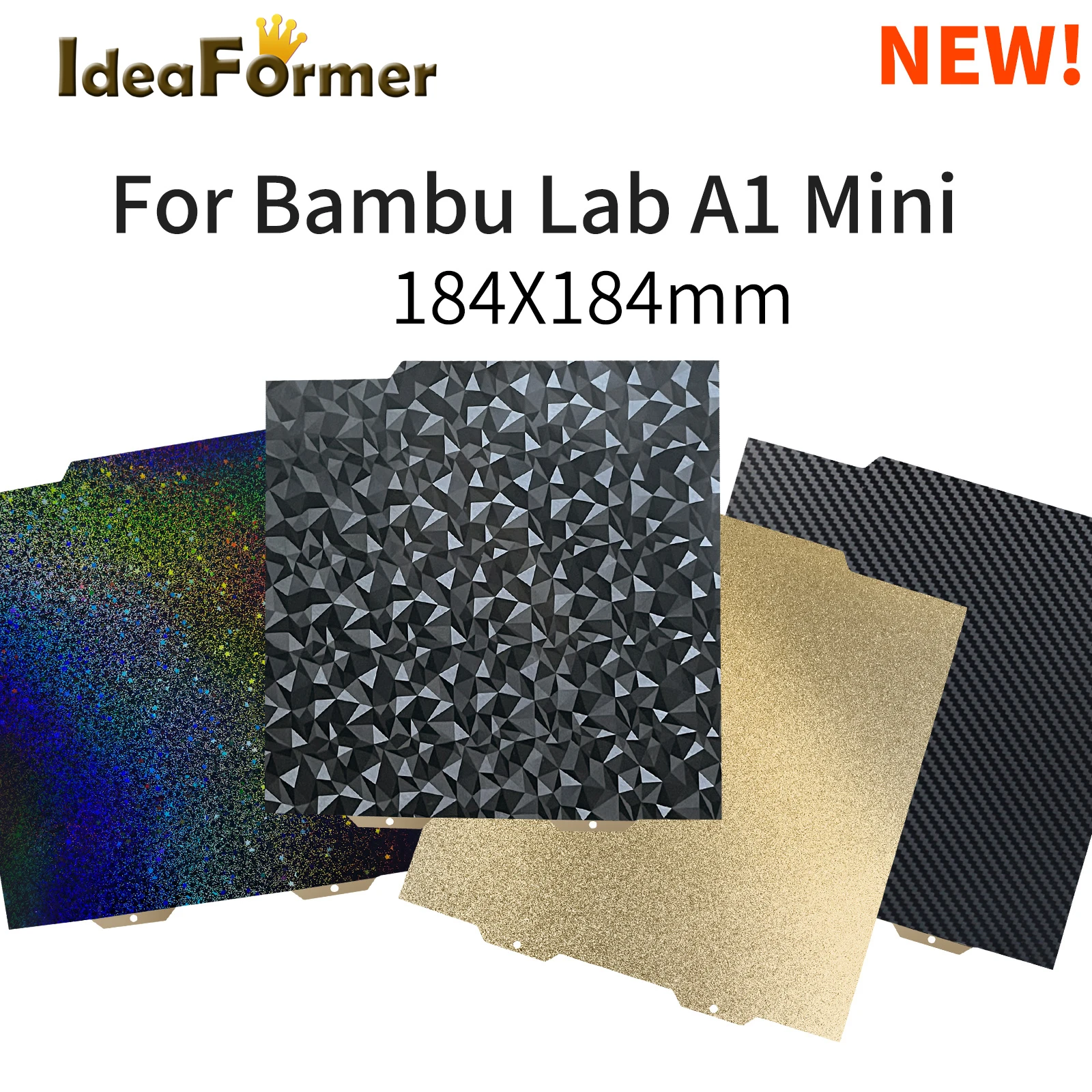 Za Bambu Lab A1 Mini Graditi Ploščo 184x184mm PEI Stanja PEI PEO PET PEY Stanja Za A1 Mini Za Bambulab PEY Graditi Ploščo PEO Stanja 0