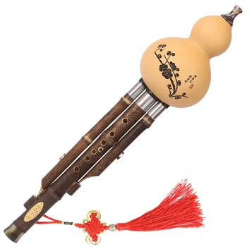 Visoka Kakovost Dual Tone Hulusi Kitajske Tradicionalne Flavta Gourd Cucurbit Flauta C/Bb Strokovno Etnične Glasbeni Instrument Dizi