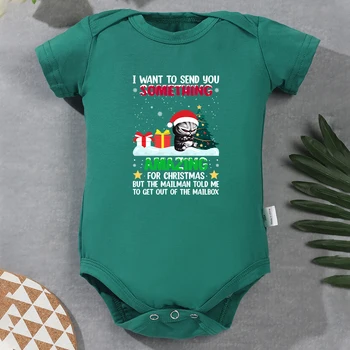 Kawaii Smešno Božič Baby Boy Bodysuits Božič Darilo Lepo Newbonr Baby Girl Obleke Pižamo Zelena Bombaža, Za Malčke Onesies