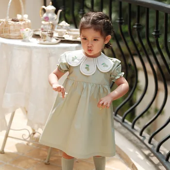 Poletje otroci oblačila baby dekleta oblačenja Mehurček sleeved kratka sleeved princesa obleko