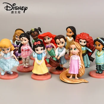 Disney Princesa Sneguljčica Pepelka Rapunzel Bell Pravljice Figuric Disney Lutke Igrače Za Dekleta Pvc Darilo Božično Darilo