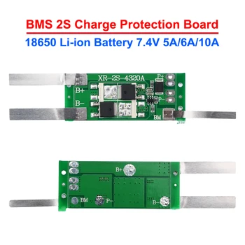 BMS 2S 18650 7.4 V Li-ionska Litij Baterija Polnjenje Praznjenje Protection Board PCB 2S 5A 6A 10A Zaščito Vezja Plošče Modul