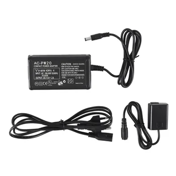 Primerna za Sony NEX Mikro-En Zunanji Napajalnik AC-PW20 Polnilnik baterij 3-Delni Set-EU Plug