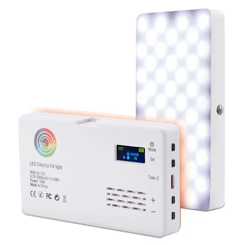 VZPON-2500K-9000K LED RGB Kamera Light Color Izhod Video Light Kit Zatemniti Plošča Lahka Akumulatorska LED Luči