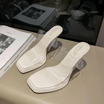 Pregledna visoko peto sandali novi 2023 moda plažo, obutev za potovanja sandali