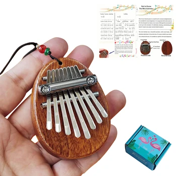 Kalimba 8 Ključni Palec Klavir Prenosni Prst Klavir Otroci Glasbeni Instrument Mbira Darilo Lesenih/Akril Glasbila, Obesek