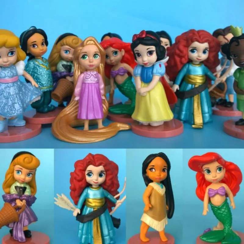 Disney Princesa Sneguljčica Pepelka Rapunzel Bell Pravljice Figuric Disney Lutke Igrače Za Dekleta Pvc Darilo Božično Darilo 3